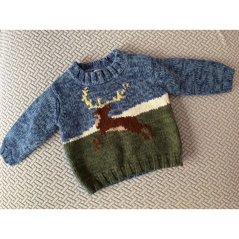 Baby Gap Infant Wool Blend Reindeer Sweater
